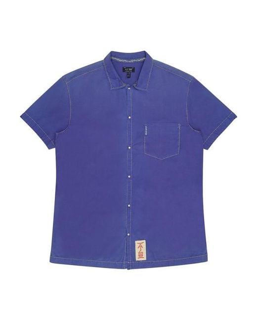 Armani Jeans Blue Logo Detail Shirt for men