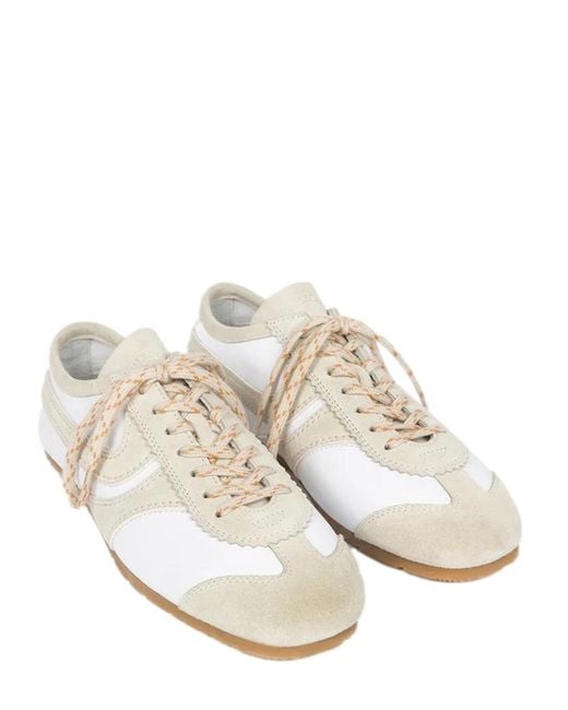 Dries Van Noten White Low-Top Lace-Up Sneakers