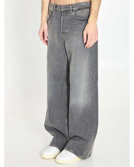 Golden Goose Deluxe Brand Gray Wide-Leg Jeans for men