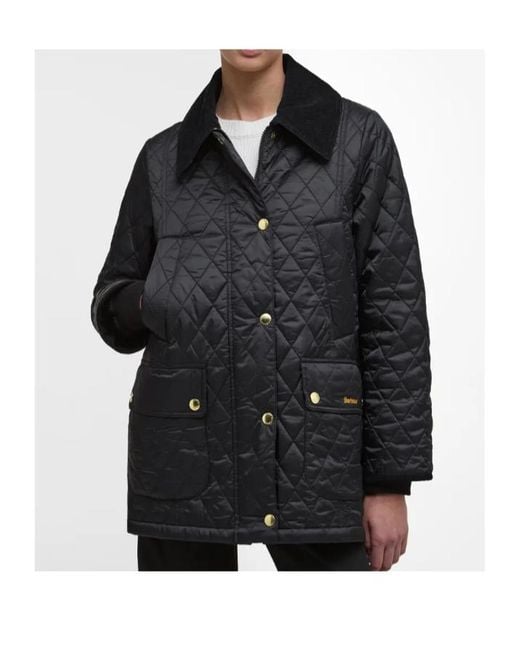 Barbour Black Long-Sleeved Quilted Coat