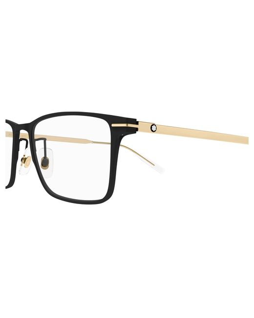 Montblanc Black Eyewear Square Frame Glasses for men