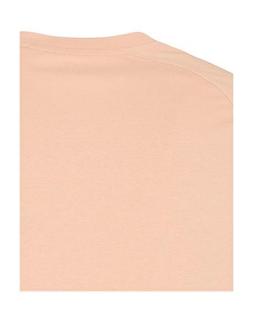 EA7 Pink Line Logo Shoulder Collar T-Shirt for men