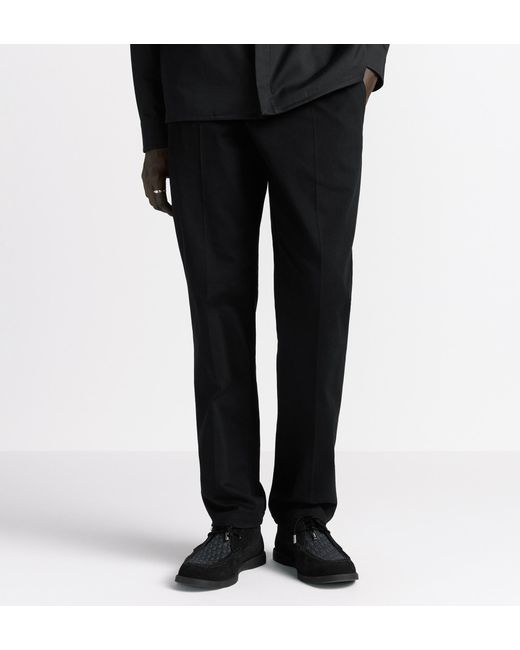 Dior Black Straight-Leg Elasticated Waist Pants for men