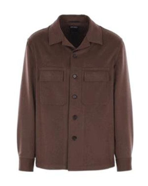 Zegna Brown Long-Sleeved Casual Jacket for men