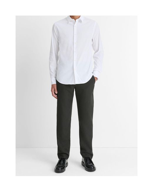 Vince White Long-Sleeve Button-Down Shirt for men