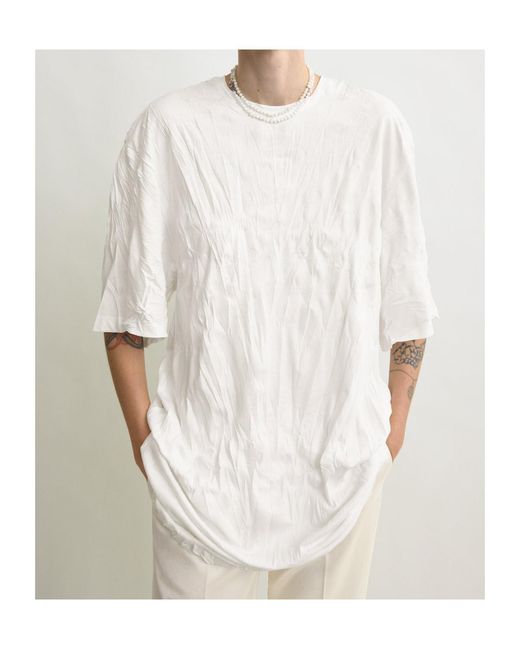 Totême White Totême Short-Sleeved Crewneck T-Shirt Dress