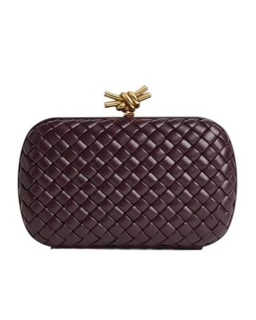 Bottega Veneta Red Knot Minaudiere Clutch Bag