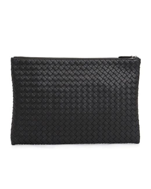 Bottega Veneta Black Intreciato Clutch