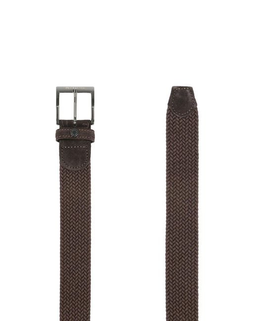 Paul & Shark Brown Weaving Logo Belt
