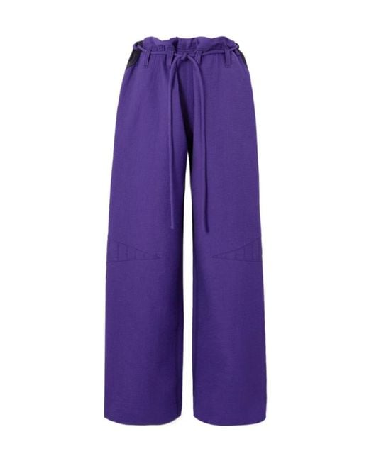 Tory Burch Purple Casual Pants With Belt Loops