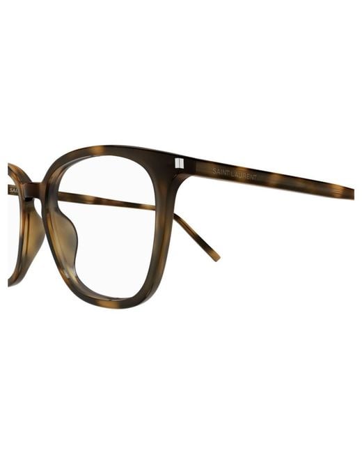 Saint Laurent White Eyewear Square Frame Glasses