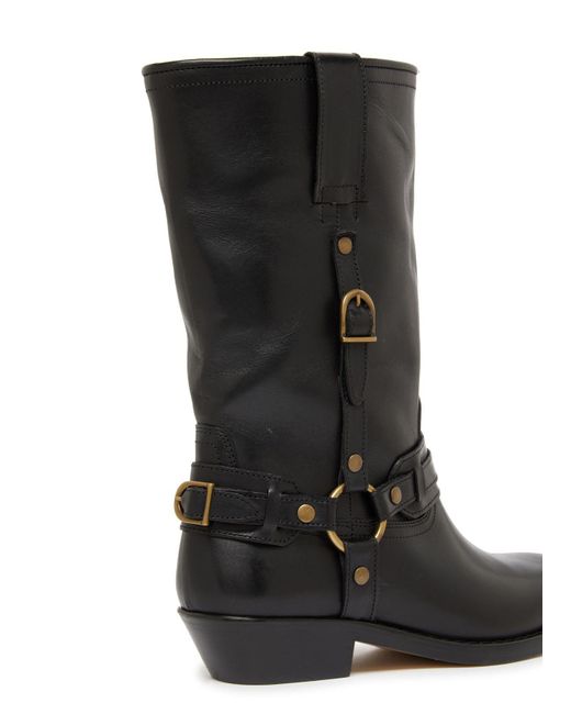 Isabel Marant Black Round Toe Ankle Boots