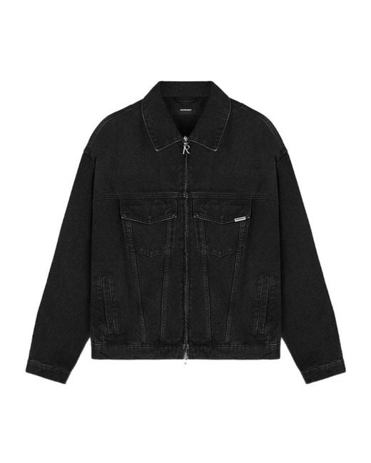 Represent Black R4 Denim Jacket for men