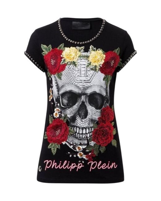 Philipp Plein Black Logo Details T-Shirt