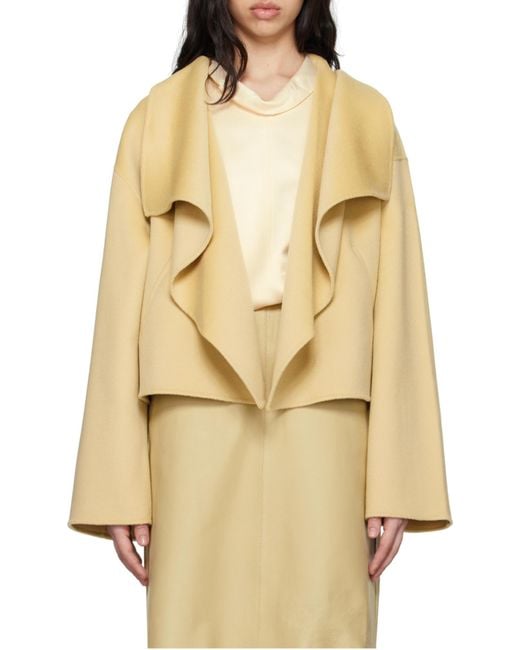 Totême Natural Totême Exposed-Seam Signature Double Jacket