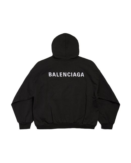 Balenciaga Black New Back Medium Fit Hoodie for men