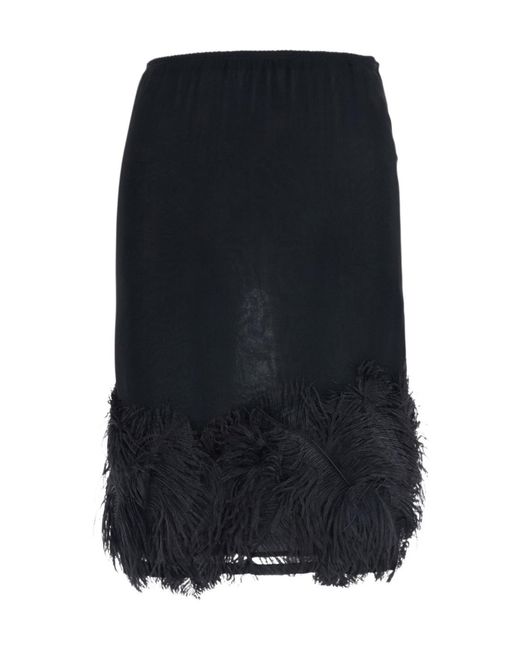 Semicouture Black Lace Skirt