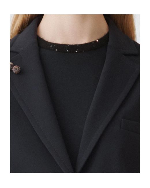 Fabiana Filippi Black Single-Breasted Suit Jacket