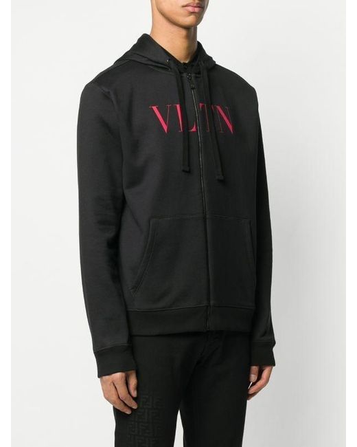 Valentino Black Logo Hat Casual Jacket for men