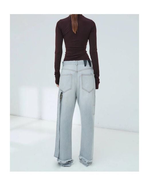 DARKPARK Blue Lisa Belted Straight-Leg Jeans