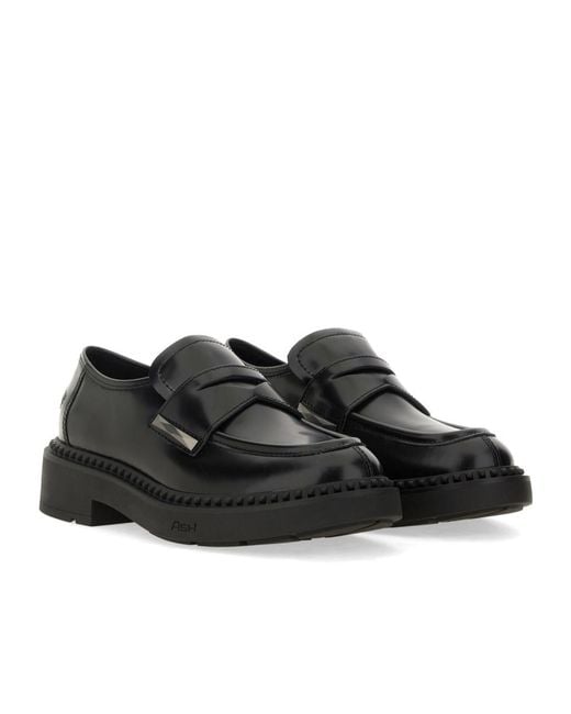 Ash Black Round-Toe Loafers