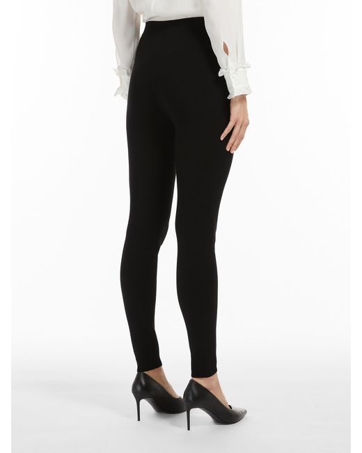 Max Mara Black Logo Leggings