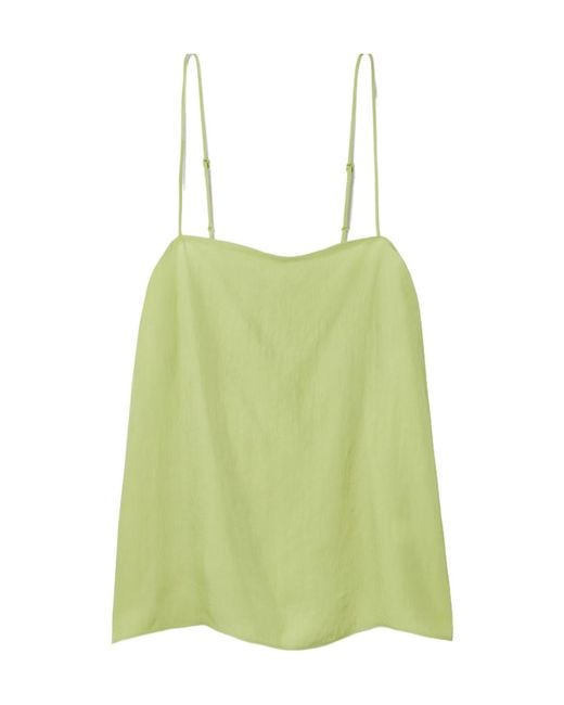 Tibi Green Satin-Twill Camisole