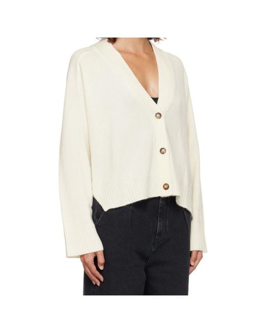 Loulou de Saison White Kaia V-Neck Cardigan