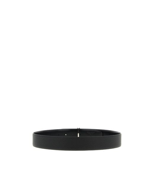 Tom Ford White T Logo Plaque Buckle Belt for men