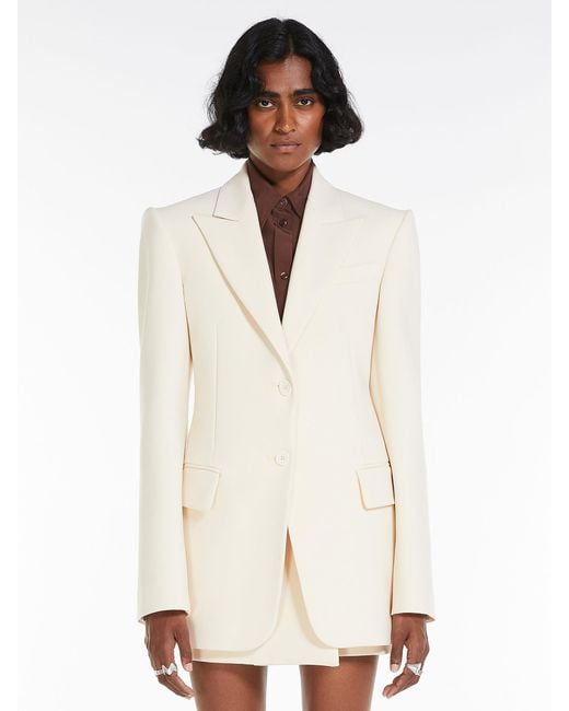 Sportmax Natural Single-Breasted Blazer