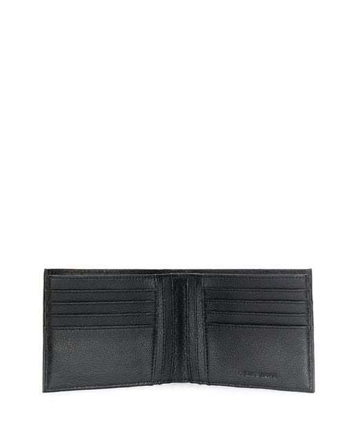 Emporio Armani Black Embossed Logo Wallet for men