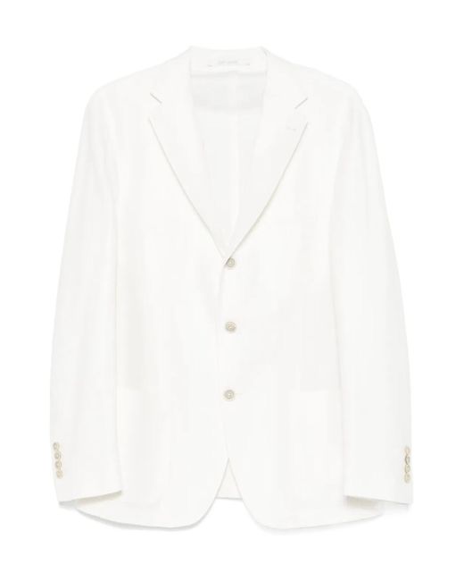Eleventy White Single-Breasted Blazer for men