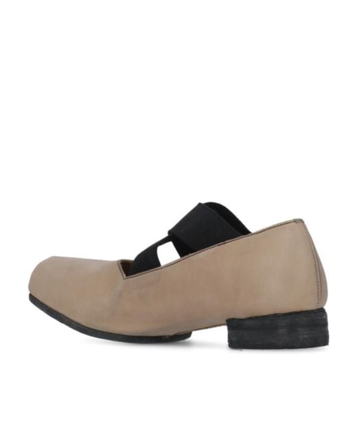 Uma Wang Brown Square Head Flat-Soled Shoes