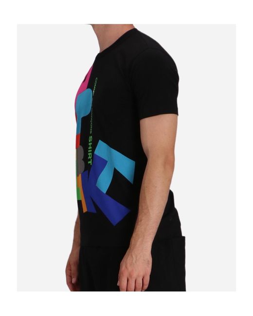 Comme des Garçons Black Abstract-Print T-Shirt for men