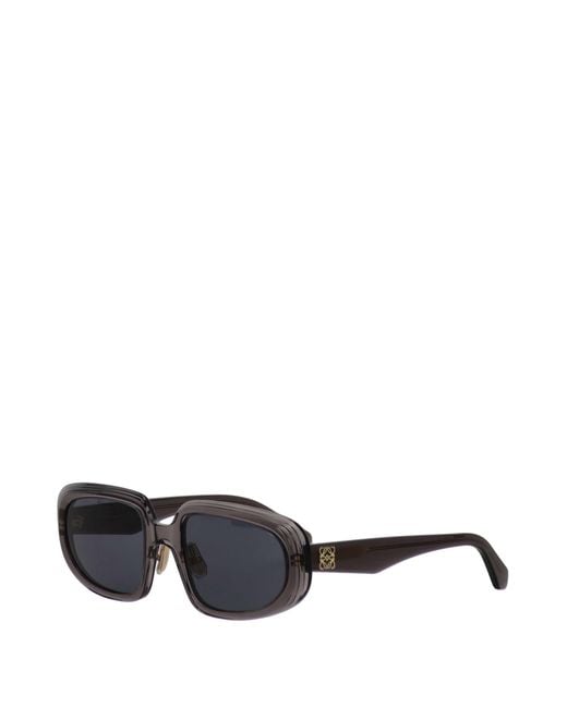 Loewe White Mini Anagram Steps Rectangular Sunglasses