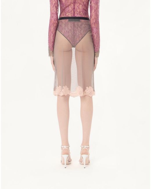 Valentino Brown Tulle Skirt