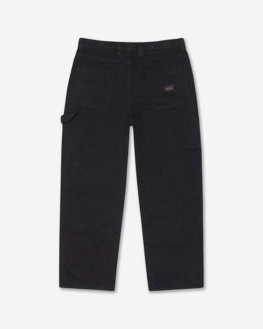 Stussy Black Logo-Patch Pants for men
