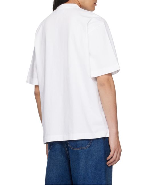 Off-White c/o Virgil Abloh Gray Big Bookish Skate Crewneck T-Shirt for men