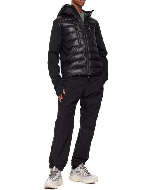 Moncler Black Grenoble Logo Embossed Drawstring Track Pants for men