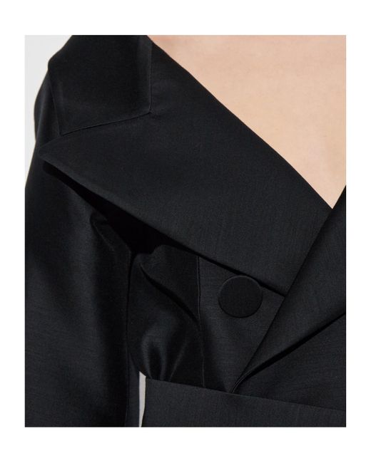 DSquared² Black Double-Breasted Long Coat