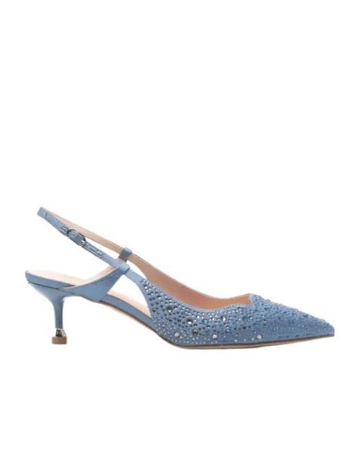 Liu Jo Blue Studded Pointed Leather Pumps