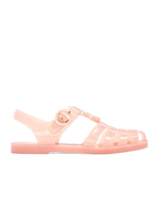 Gucci Pink Open-Toe Flat Sandals