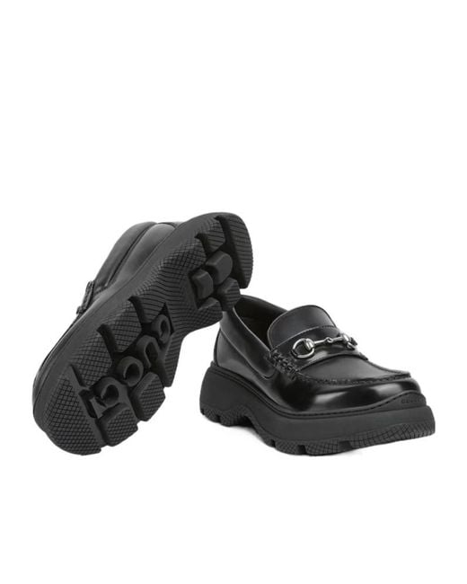 Gucci Black Lug Sole Loafer With Horsebit for men