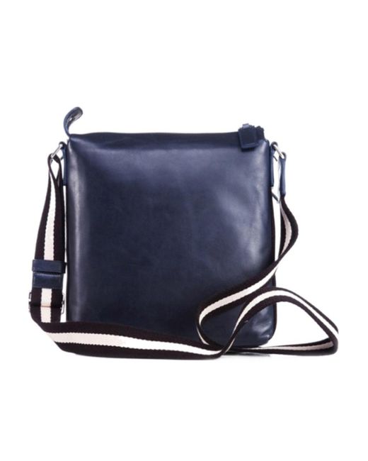 Bally Blue Logo Shoulder Bag for men