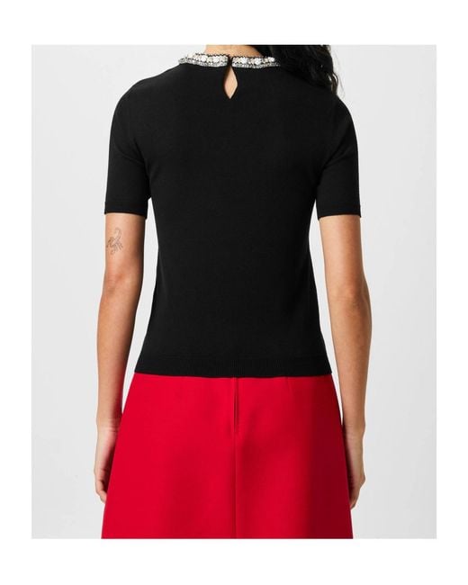 Valentino Black Short-Sleeved Sweater