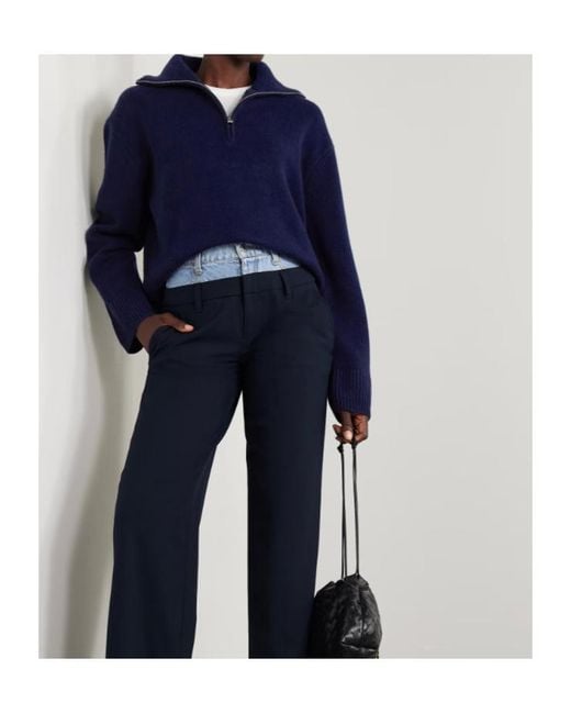 Jonathan Simkhai Blue Andes Ribbed Cashmere Sweater