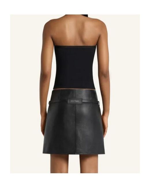 Courreges Black Courrèges Buckle Knit Bustier Top