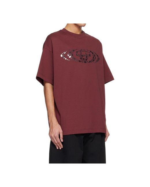 Casablanca Red Pebble Logo T-Shirt for men