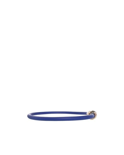 McQueen White Skull Charm Magnetic-Fastened Bracelet for men
