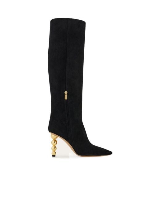 Ferragamo Black Spherical Heel Boot